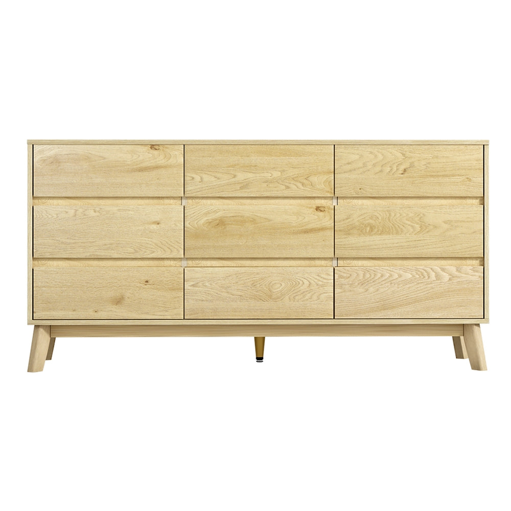 Artiss 9 Chest of Drawers Tallboy Cabinet - XAVI Pine 5