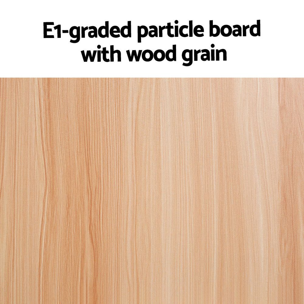 Artiss Coffee Table Semi-circle 48CM Pine Elva 5