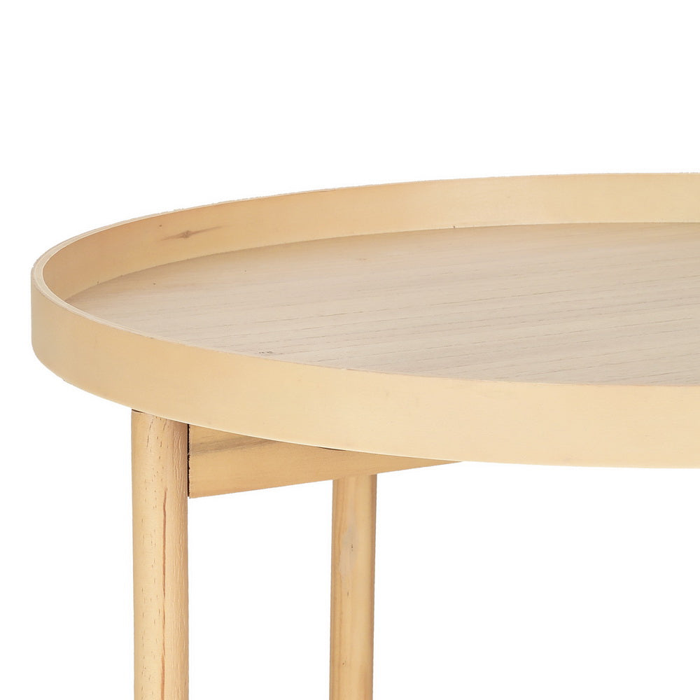 Artiss Coffee Table Side Table Round 70CM 3