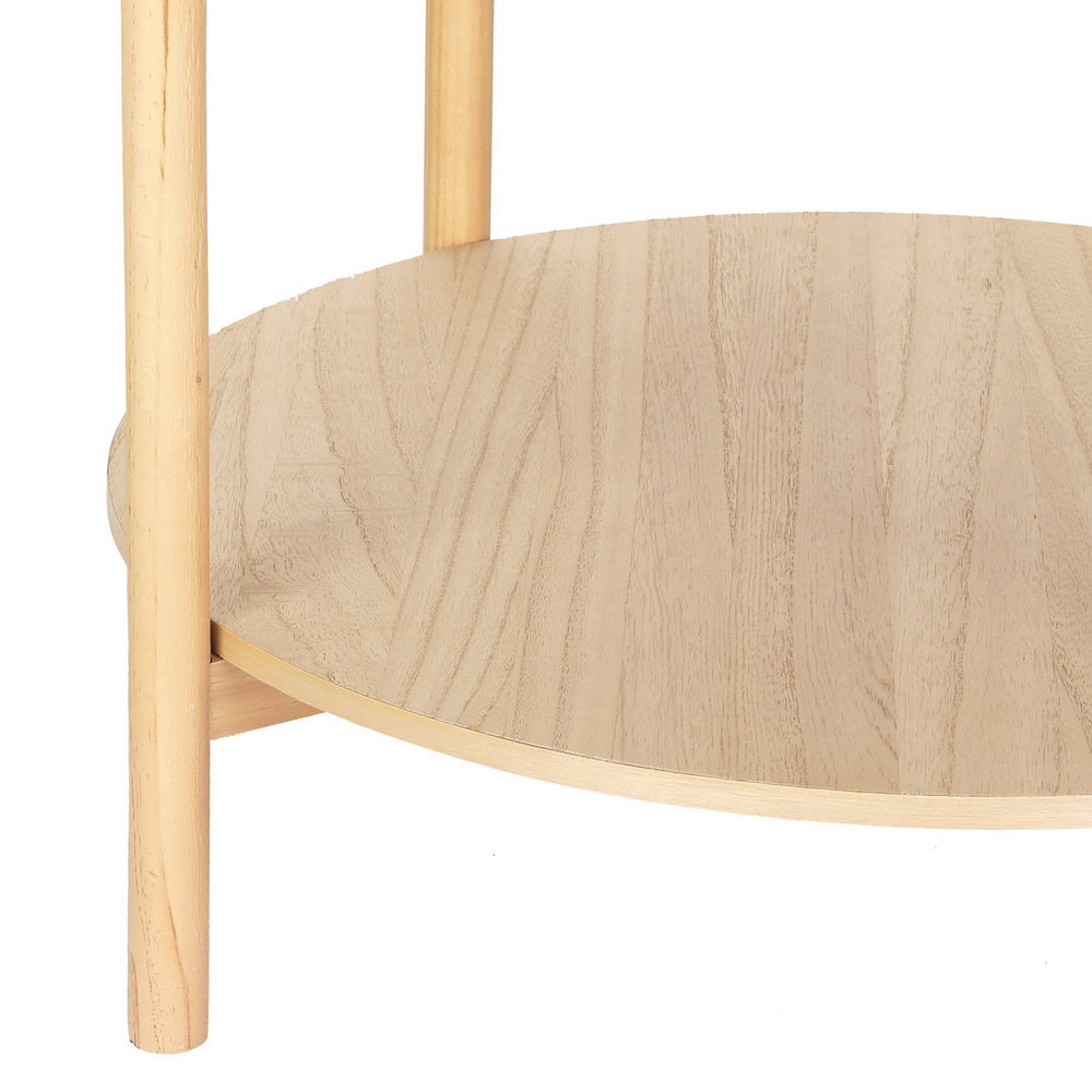 Artiss Coffee Table Side Table Round 70CM 4