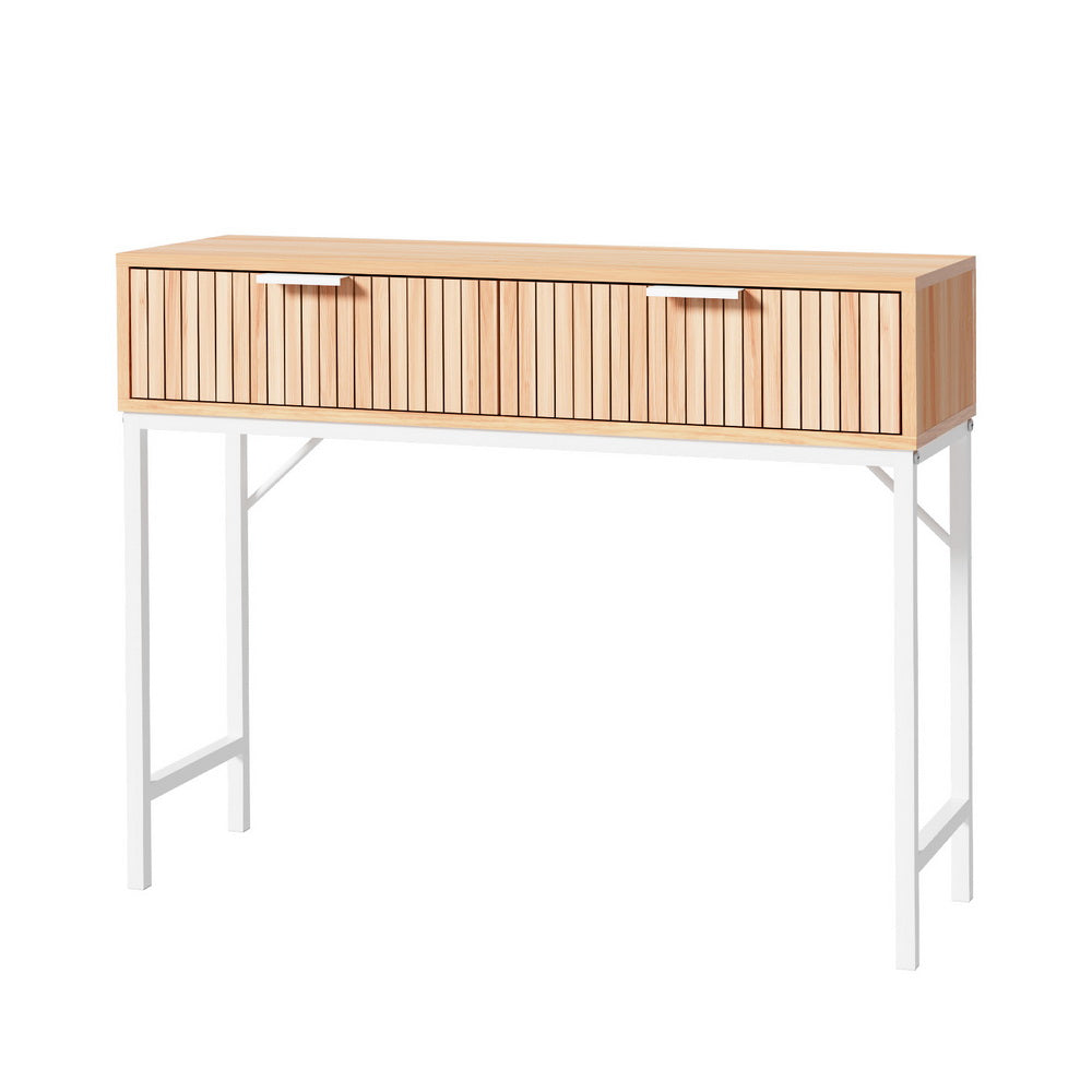 Artiss Console Table 2 Drawers 92CM 3