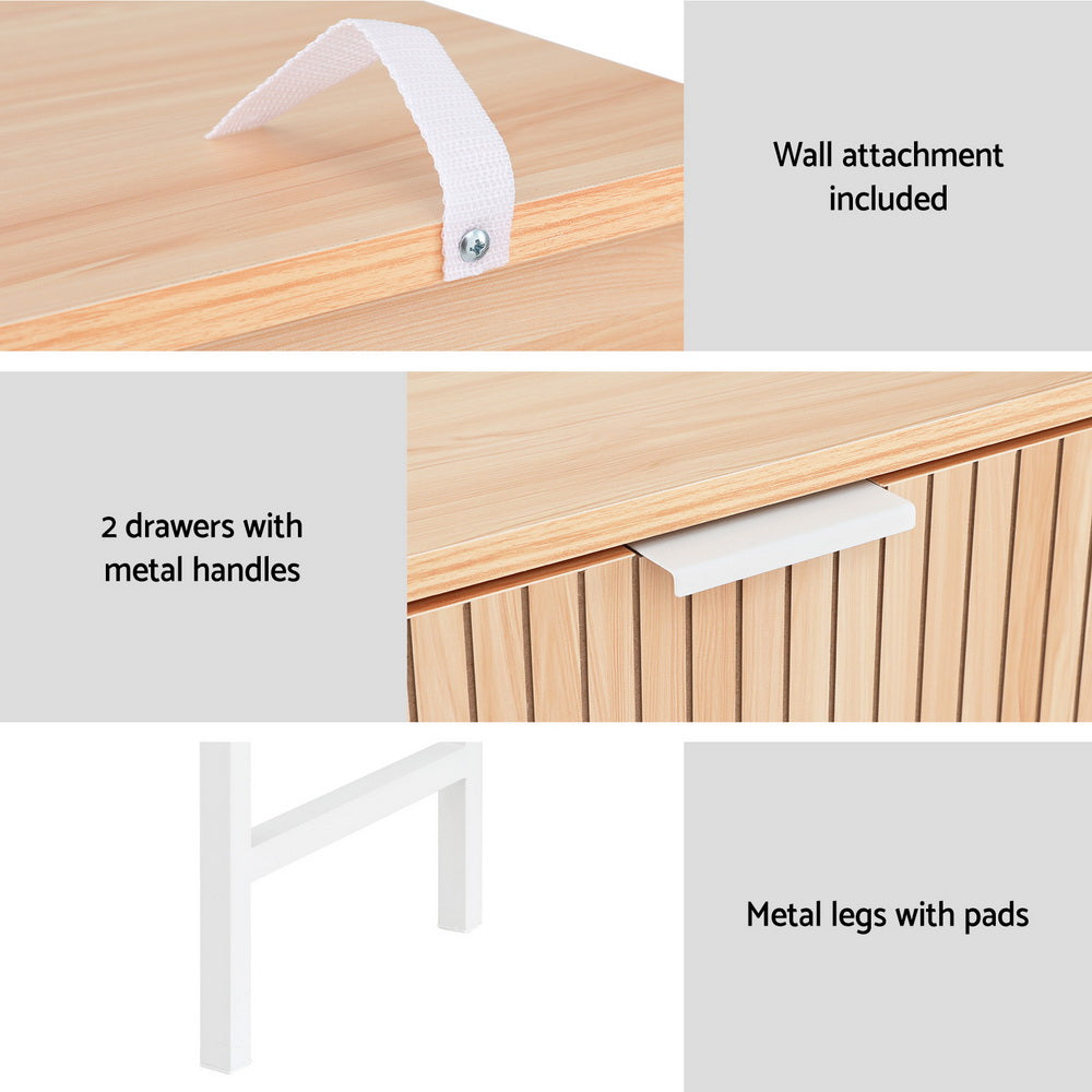 Artiss Console Table 2 Drawers 92CM 8