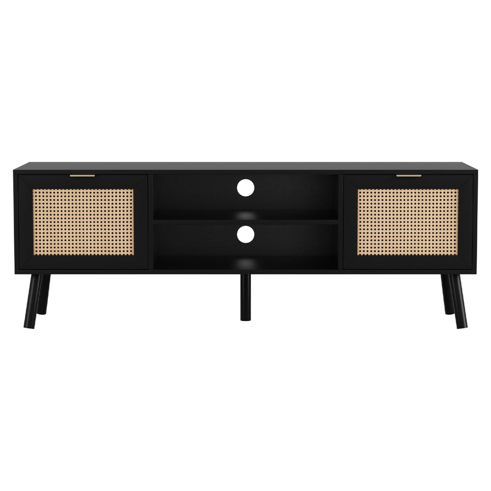 Artiss TV Unit 150cm Storage Cabinet Black 4