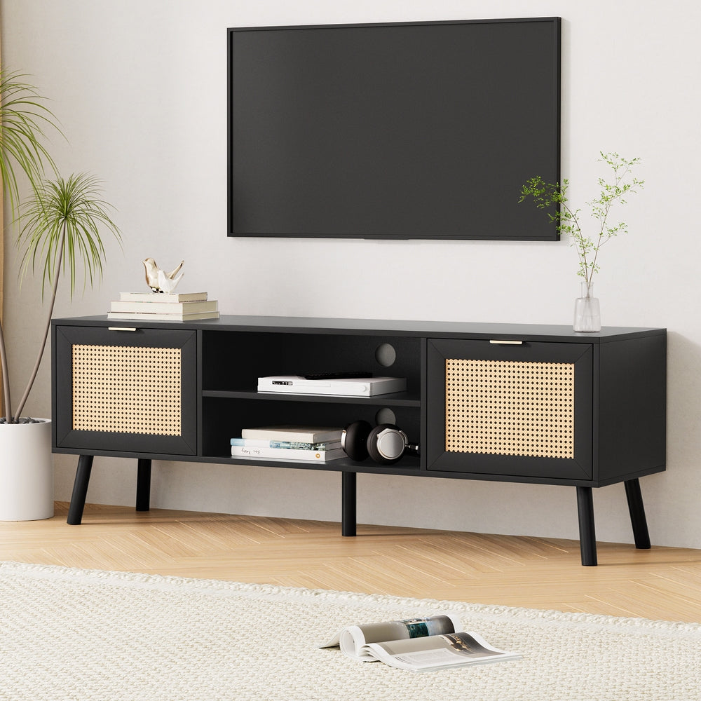 Artiss TV Unit 150cm Storage Cabinet Black 8