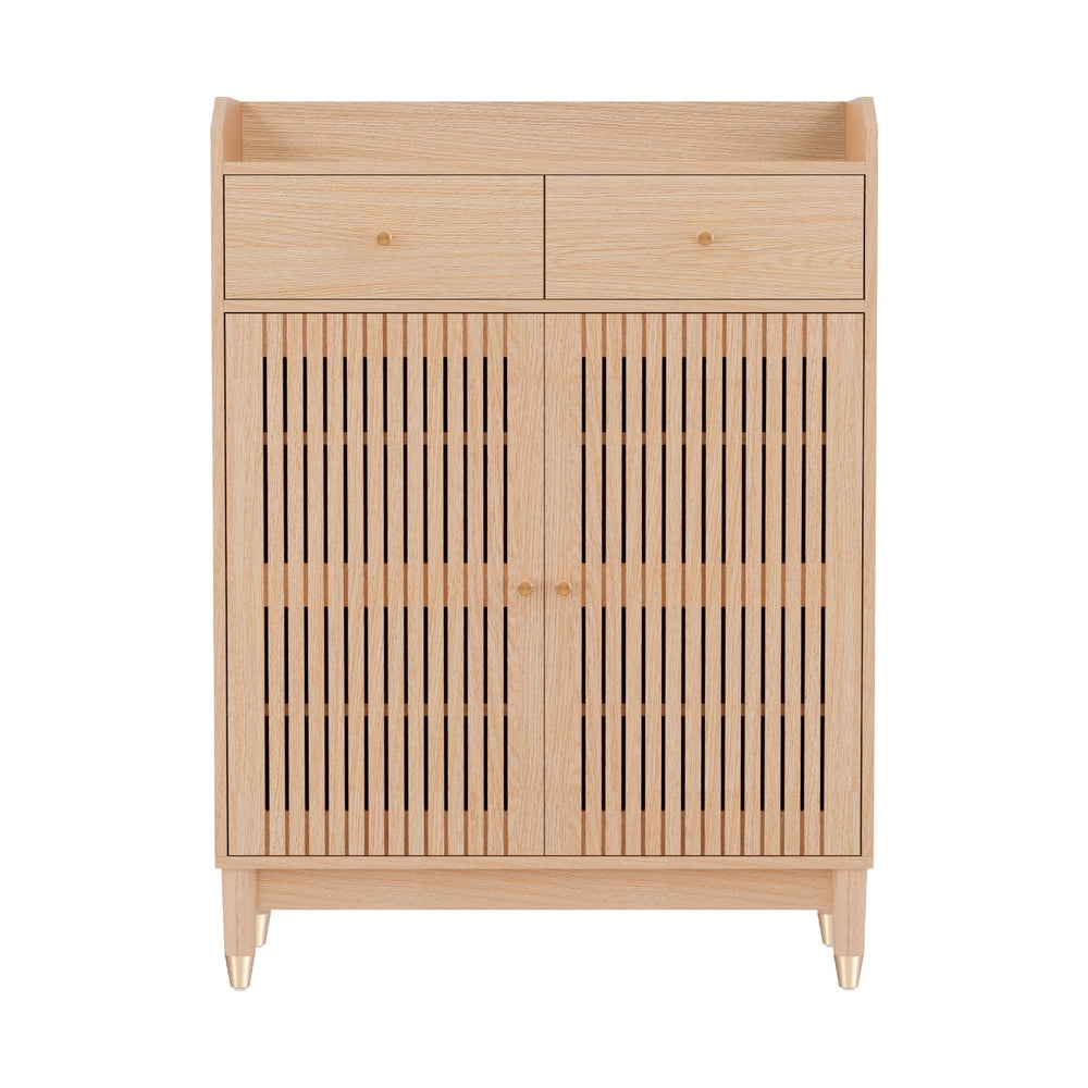 Artiss Shoe Rack Cabinet 4-Tier 16 Pairs Pine 5