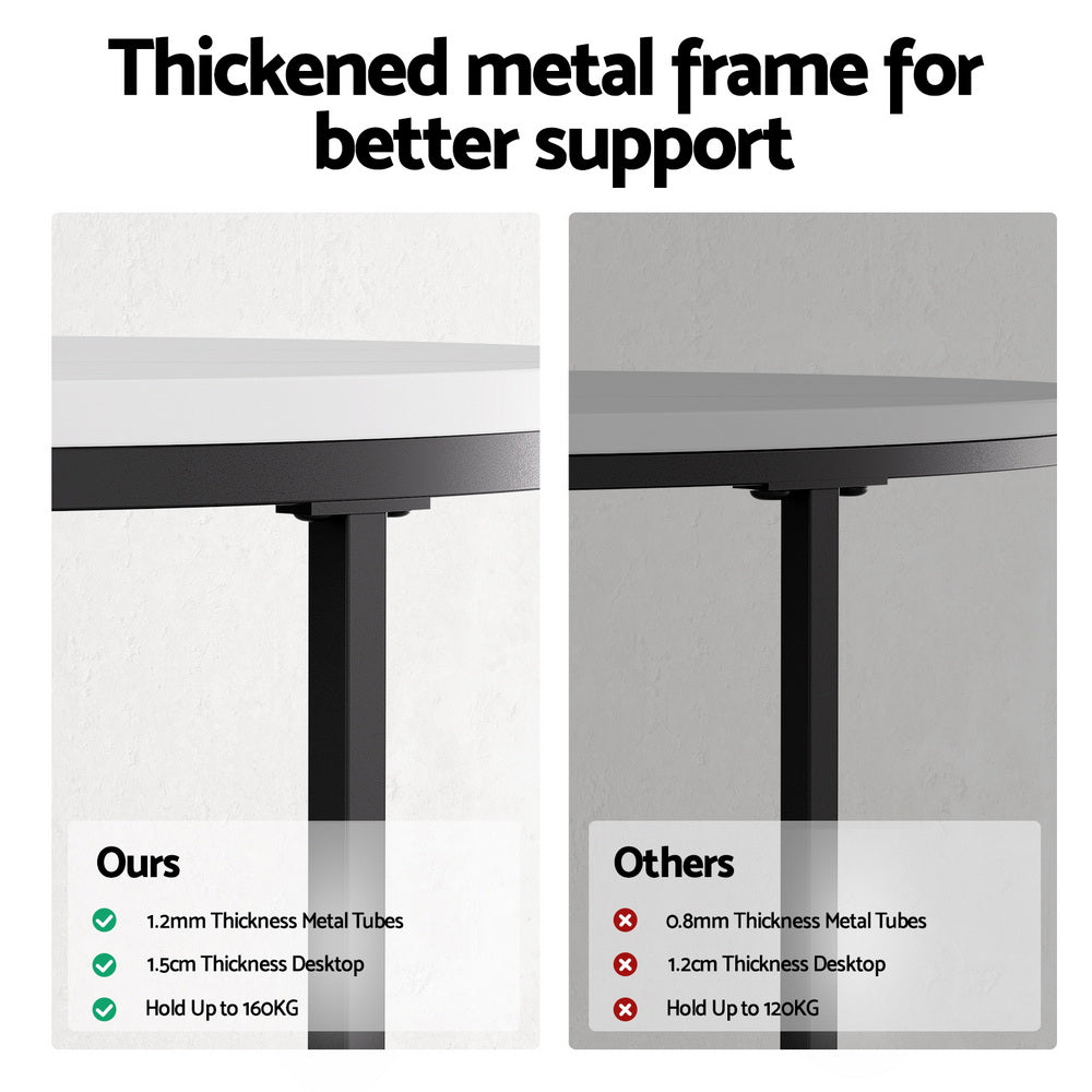 Artiss Nesting Coffee Table Set of 2 Marble Effect 5