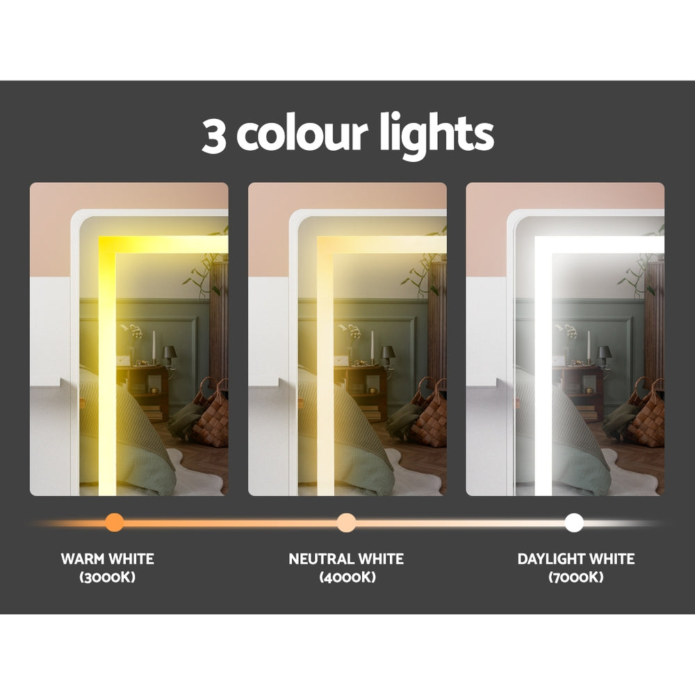 Artiss Dressing Table Set Stool Led White Doria 6