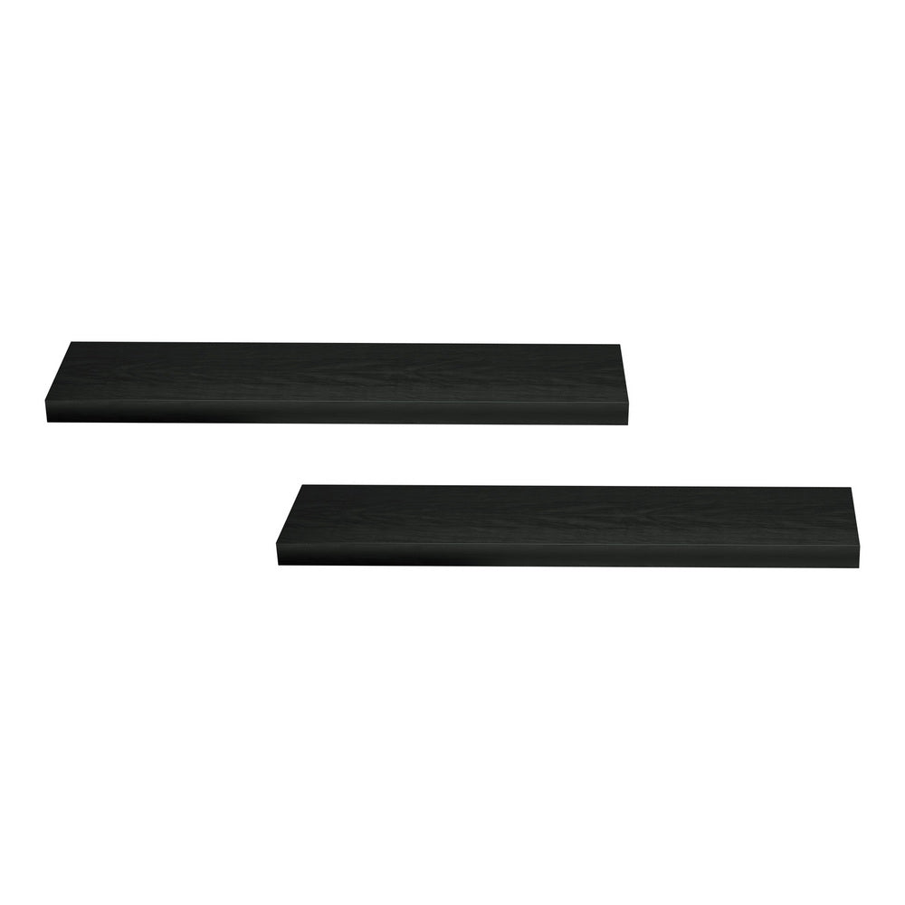 Artiss Floating Wall Shelf Set of 2 Black 90CM 3