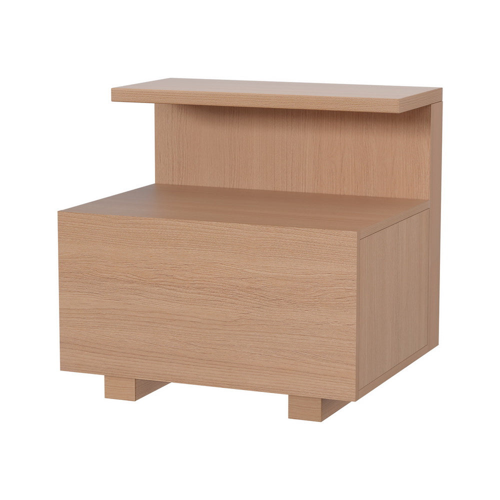 Artiss Bedside Table 1 Drawer - Pine 7
