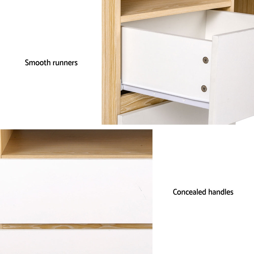 Artiss Computer Desk Office Study Desks Table Bookshelf Drawer 6