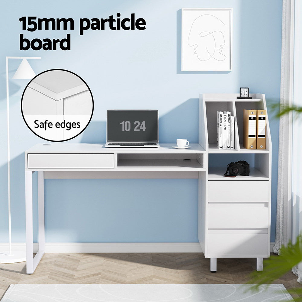 Artiss Computer Desk Office Study Desks Table Drawer Bookshelf 5