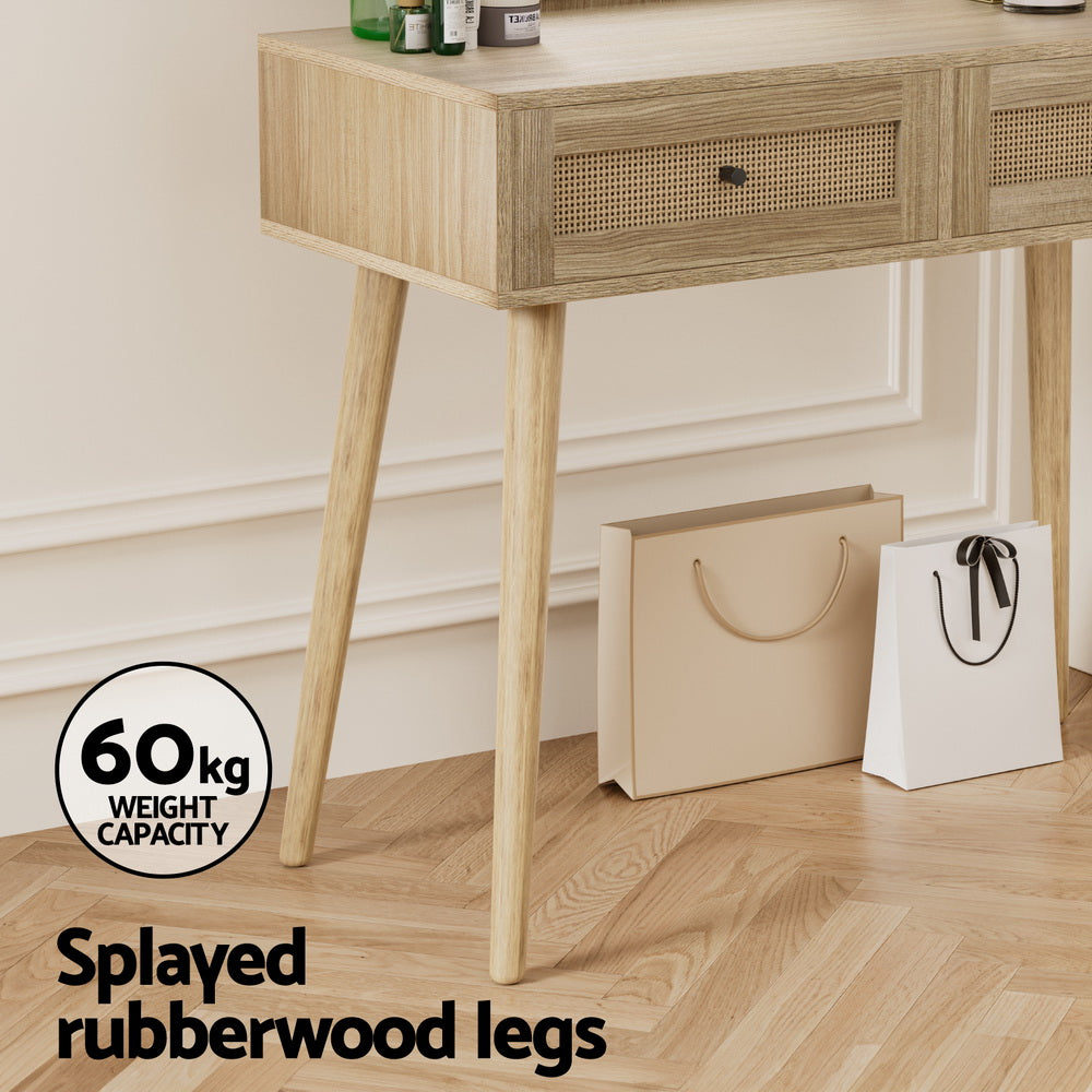 Artiss Dressing Table Set Rattan Frances 8