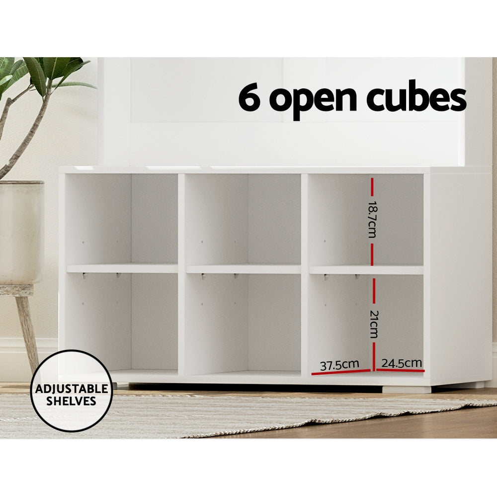 Artiss Shoe Rack Cabinet Hall Tree Coat Rack 180CM White 8