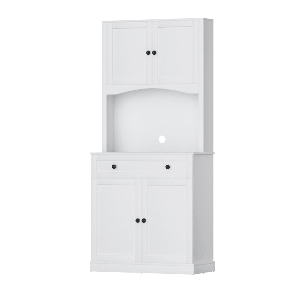 Artiss Buffet Sideboard Cabinet Cupboard Pantry Storage Shelves Hutch White 3