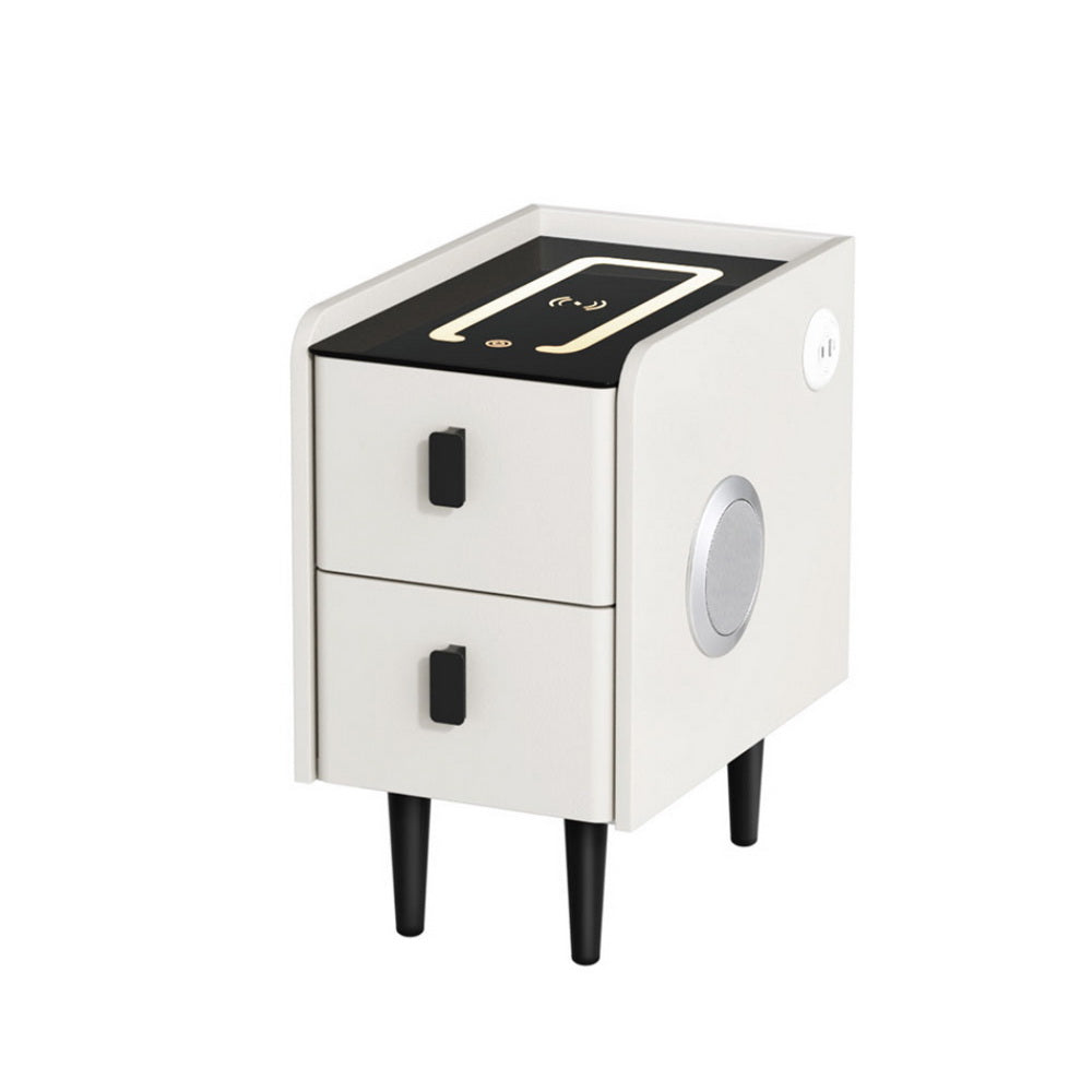 Artiss Smart Bedside Table with Wireless Charging - AIDA White 7