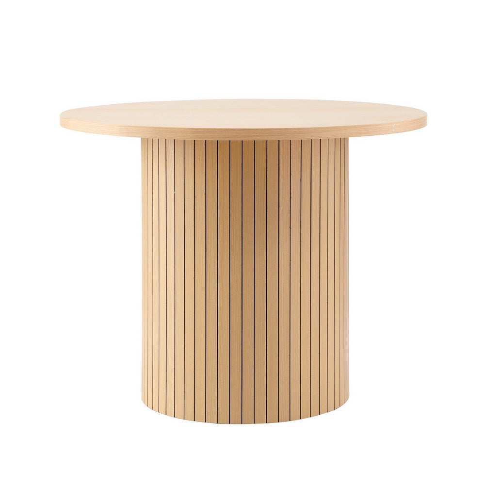 Artiss Coffee Table Round Fluted 3