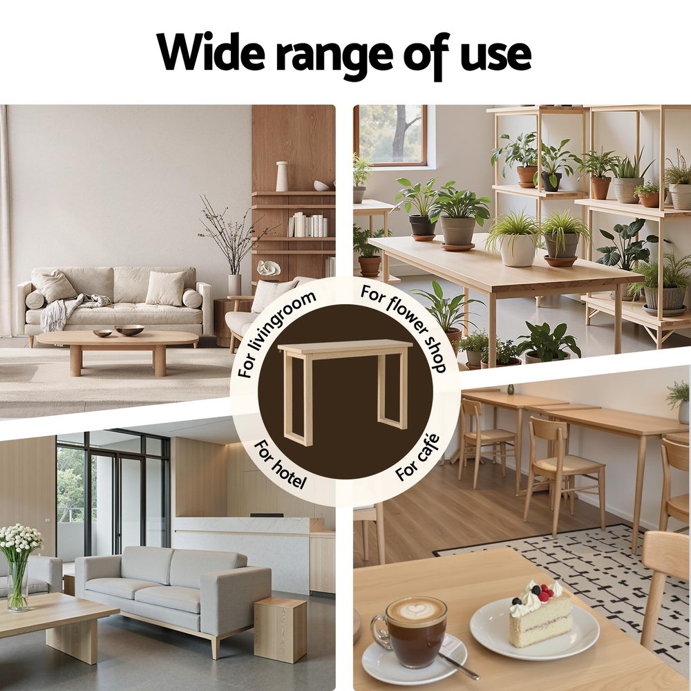 Artiss Console Table 110CM Pine 7