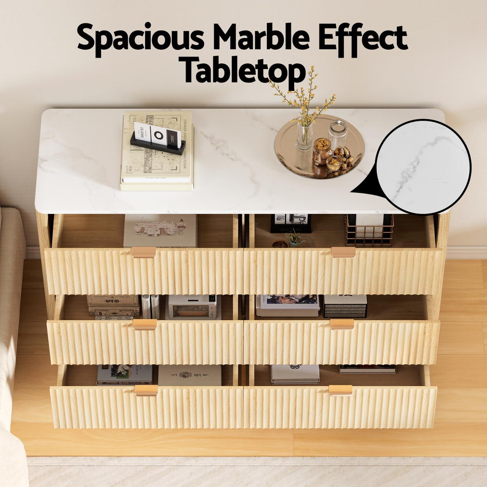 Artiss 6 Chest of Drawers Dresser Table Pine 5