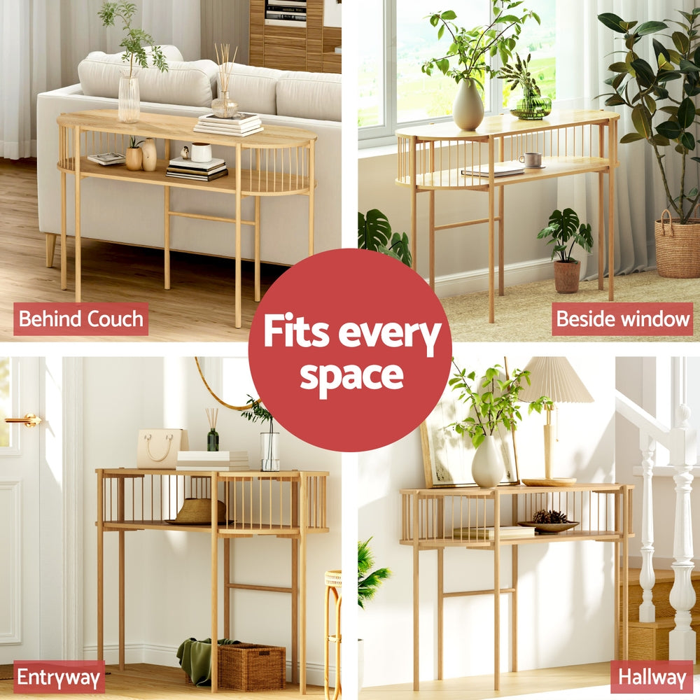 Artiss Console Table 124CM Pine 5