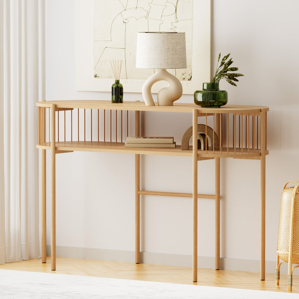 Artiss Console Table 124CM Pine 7