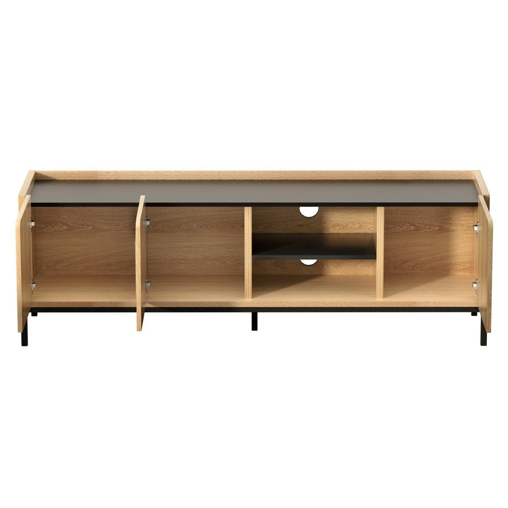 Artiss TV Unit Entertainment Unit Storage Cabinet Shelf 160cm Pine 5