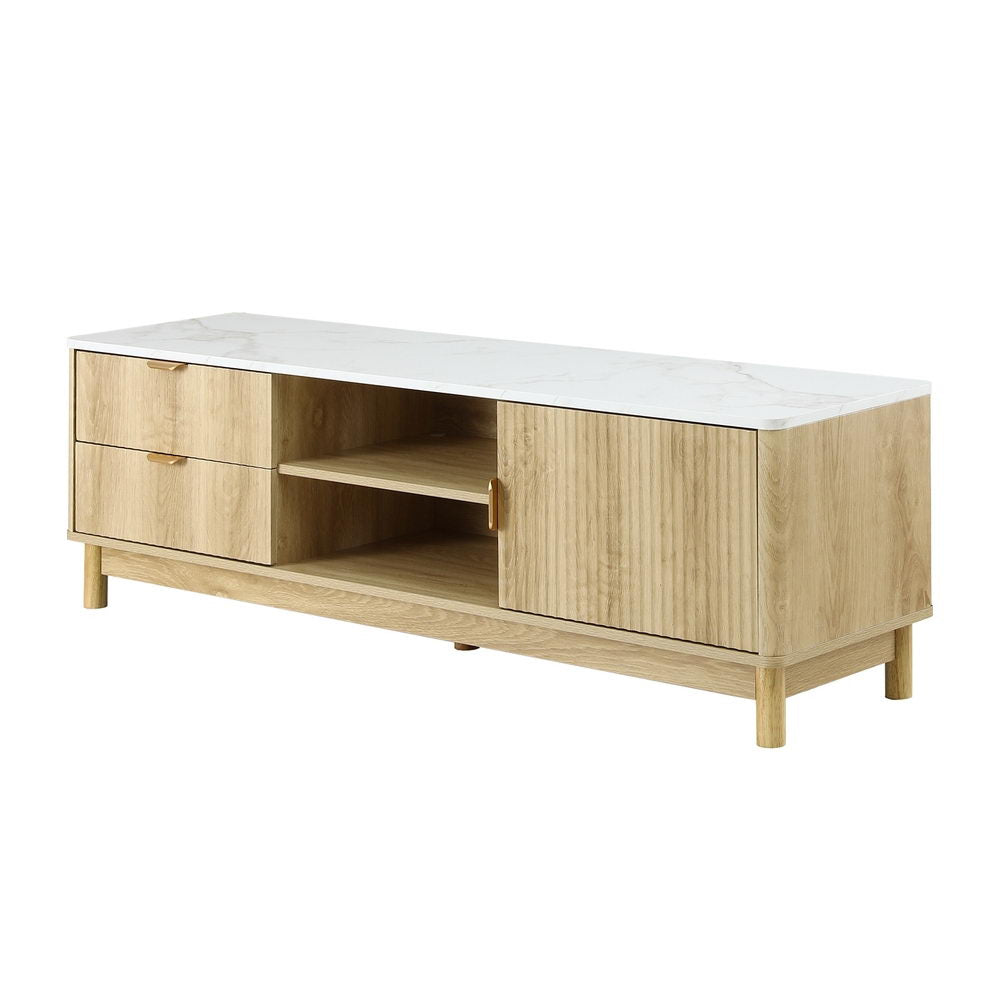 Artiss TV Unit Entertainment Unit Storage Drawer Shelf 150cm Pine 5