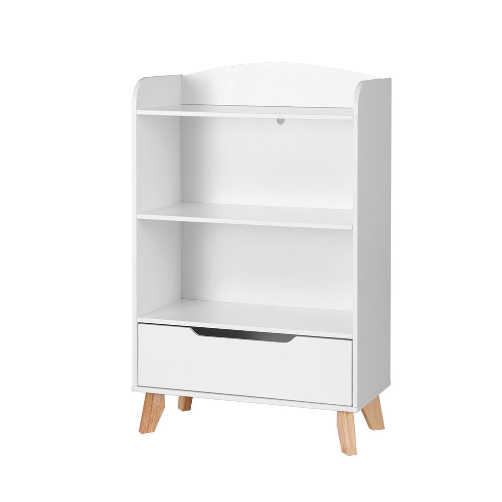Keezi Kids Bookshelf 3 Tiers Storage Children Bookcase Toys Organiser Drawer 3