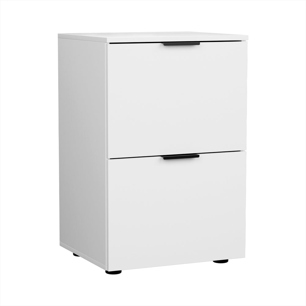 Artiss Filing Cabinet Files Storage Office Shelves File Organiser White 2 Drawer 3