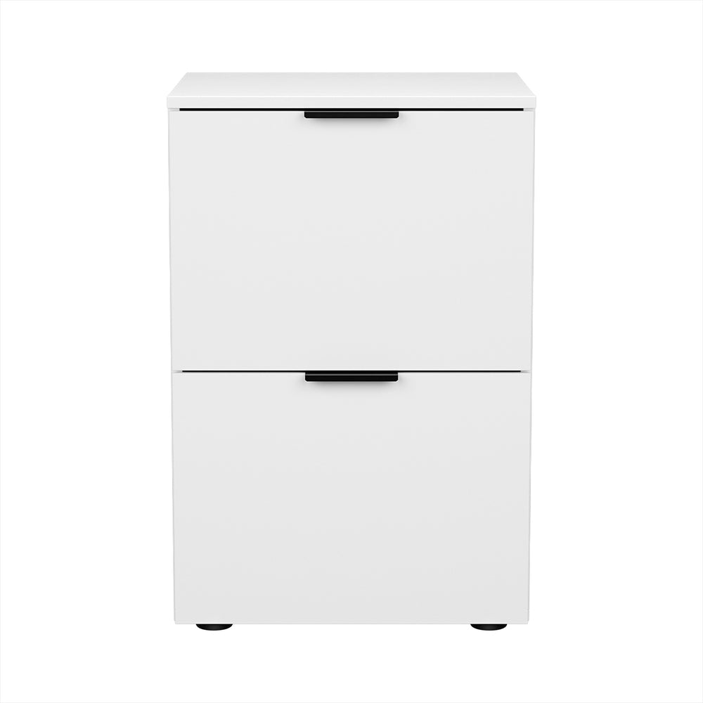 Artiss Filing Cabinet Files Storage Office Shelves File Organiser White 2 Drawer 5