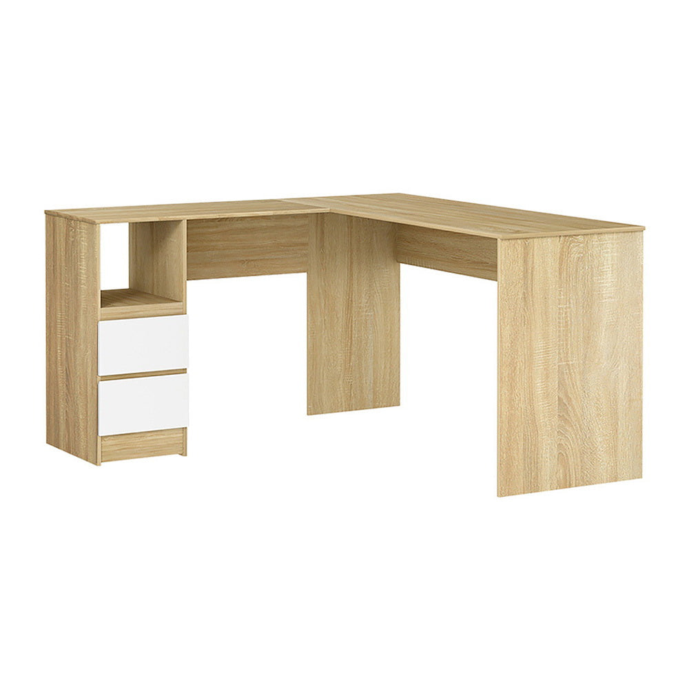 Artiss Computer Desk Drawer Cabinet L-Shape Oak 136CM 7