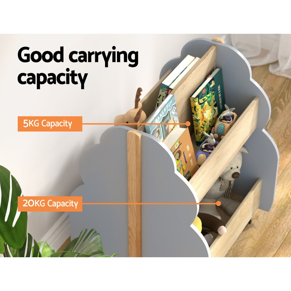 Keezi Kids Toy Box Bookshelf Storage Bookcase Organiser Display Shelf 5