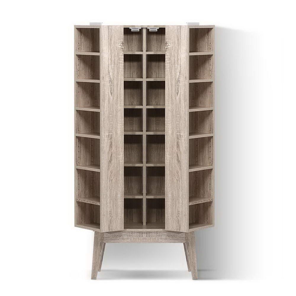 Artiss Bookshelf CD Storage Rack - BERG Oak 5