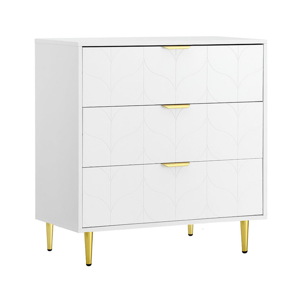 Artiss 3 Chest of Drawers Lowboy Cabinet White 3