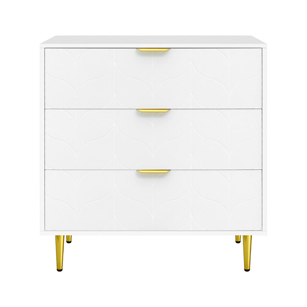 Artiss 3 Chest of Drawers Lowboy Cabinet White 5