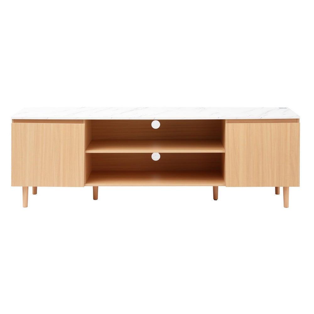 Artiss TV Cabinet Entertainment Unit Stand 180CM Pine White 5