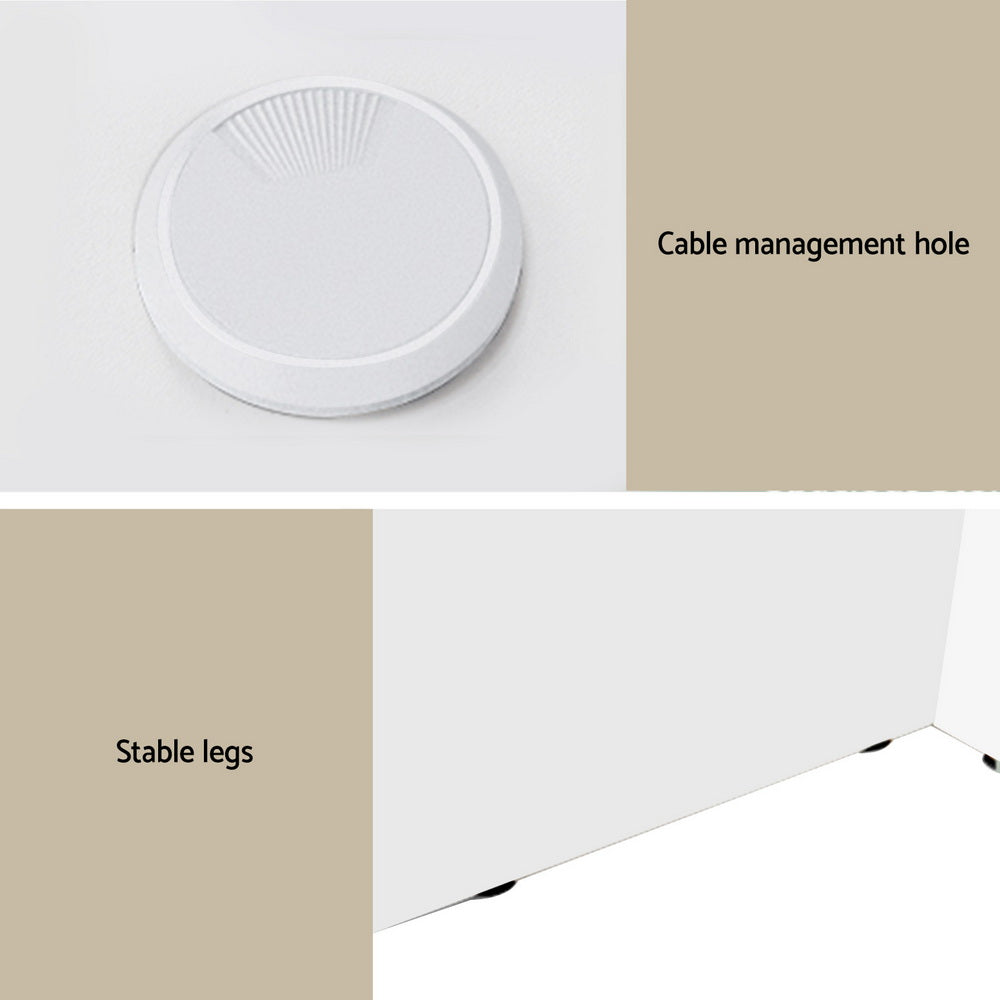 Artiss Corner Computer Desk Shelves CPU Stand L-shape Home Office Workstation Desks 5