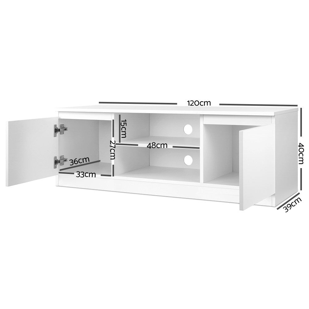 Artiss TV Cabinet Entertainment Unit 120cm White Anita 4