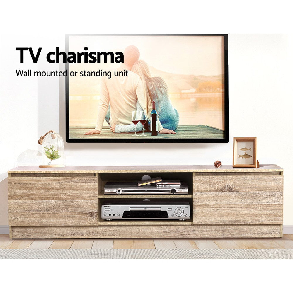 Artiss TV Cabinet Entertainment Unit 160cm Pine Charles 5