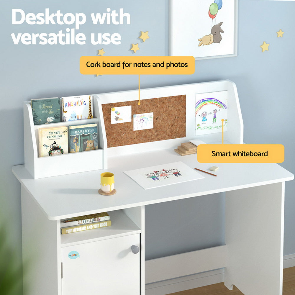 Keezi Kids Table and Chair Set Children Study Play Toys Desk w/ Cabinet Storage 6