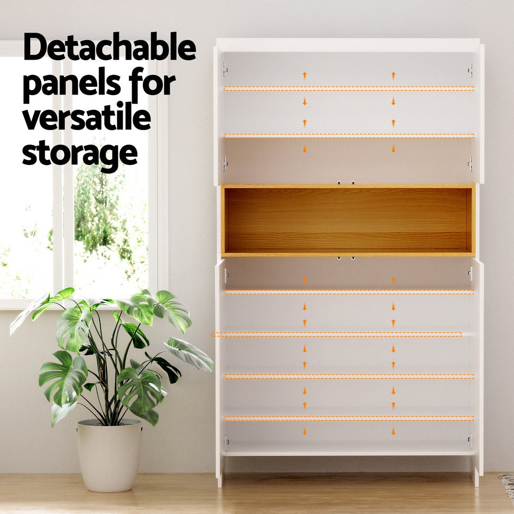 Artiss Shoe Rack Storage Cabinet 9 Tiers White 6