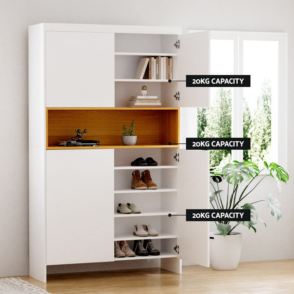 Artiss Shoe Rack Storage Cabinet 9 Tiers White 8