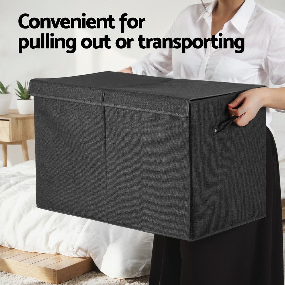 Keezi Large Toy Box Chest Storage with Flip-Top Lid Foldable Organizer Bins 5