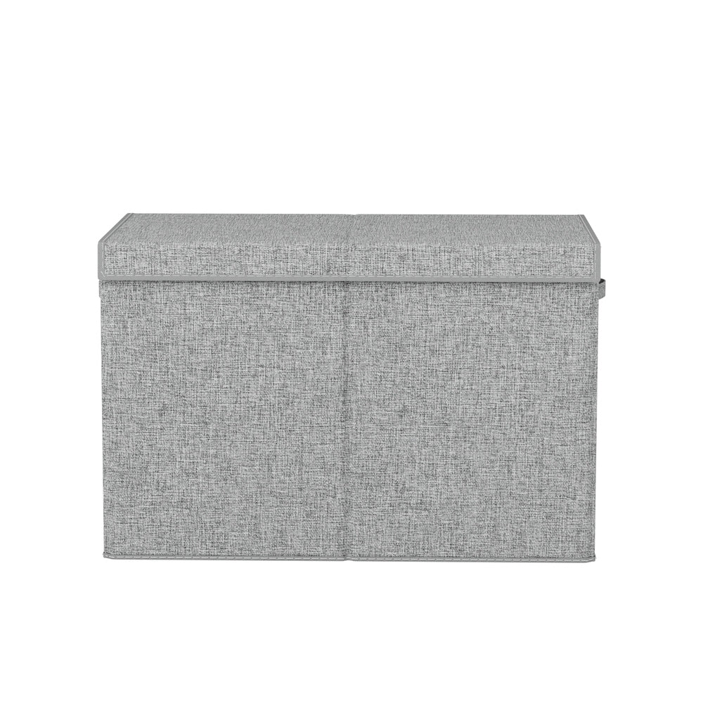 Keezi Large Toy Box Chest Storage with Flip-Top Lid Foldable Organizer Bins Grey 3