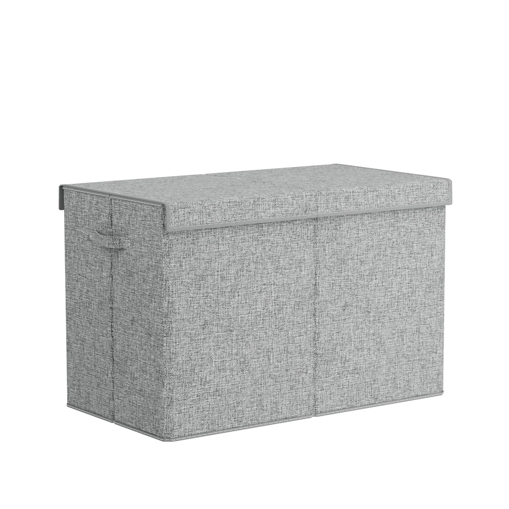 Keezi Large Toy Box Chest Storage with Flip-Top Lid Foldable Organizer Bins Grey 4