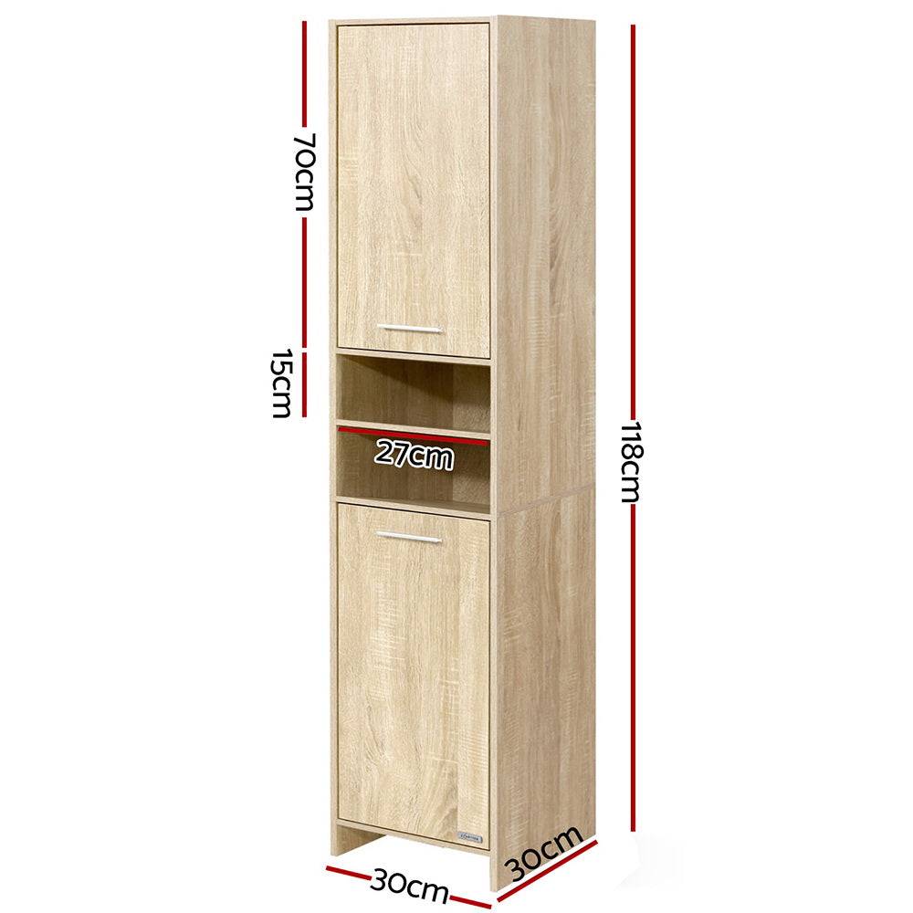 Artiss Bathroom Cabinet Storage 185cm Wooden 4