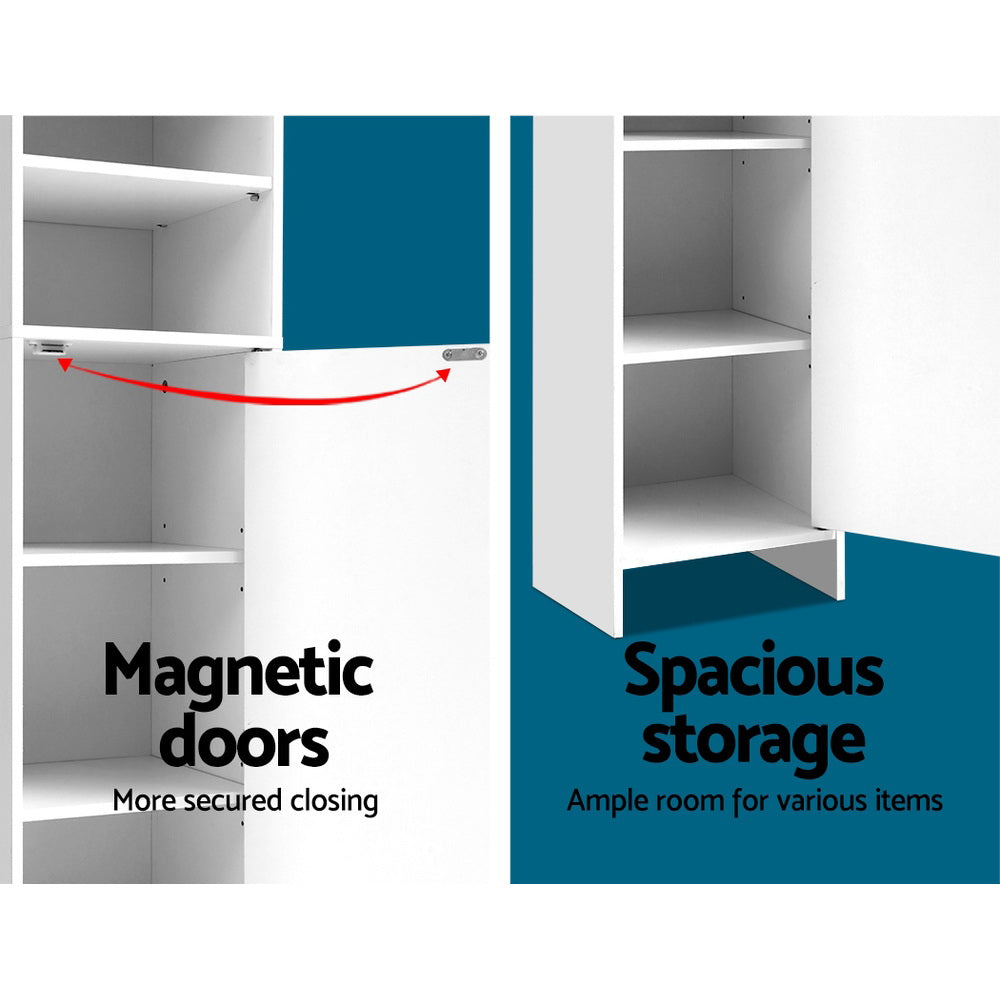 Artiss Bathroom Cabinet Storage 185cm White 6