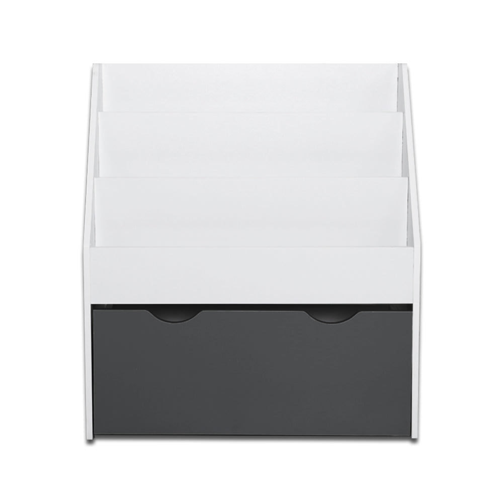Keezi 3 Tiers Kids Bookshelf Magazine Rack Children Bookcase Organiser Storage 3