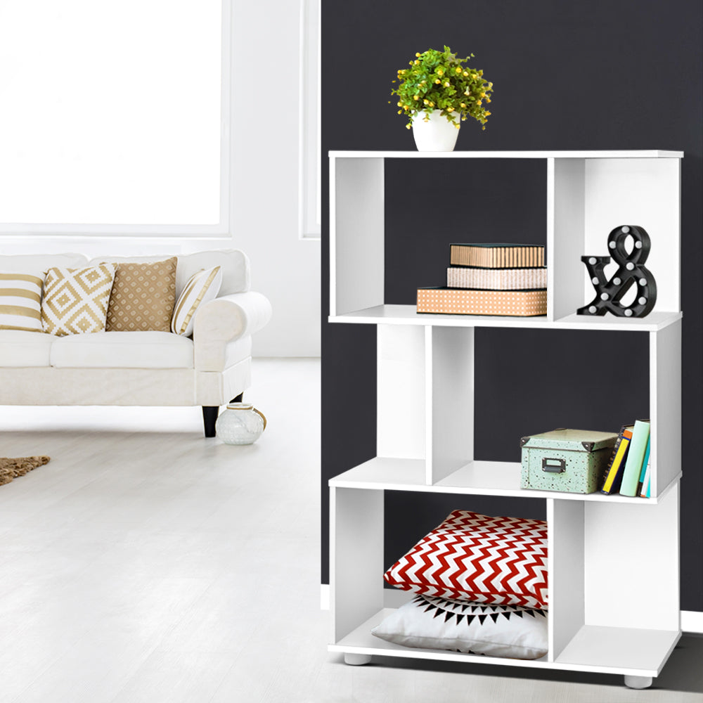 Artiss Bookshelf 3 Tiers - NINA White 8