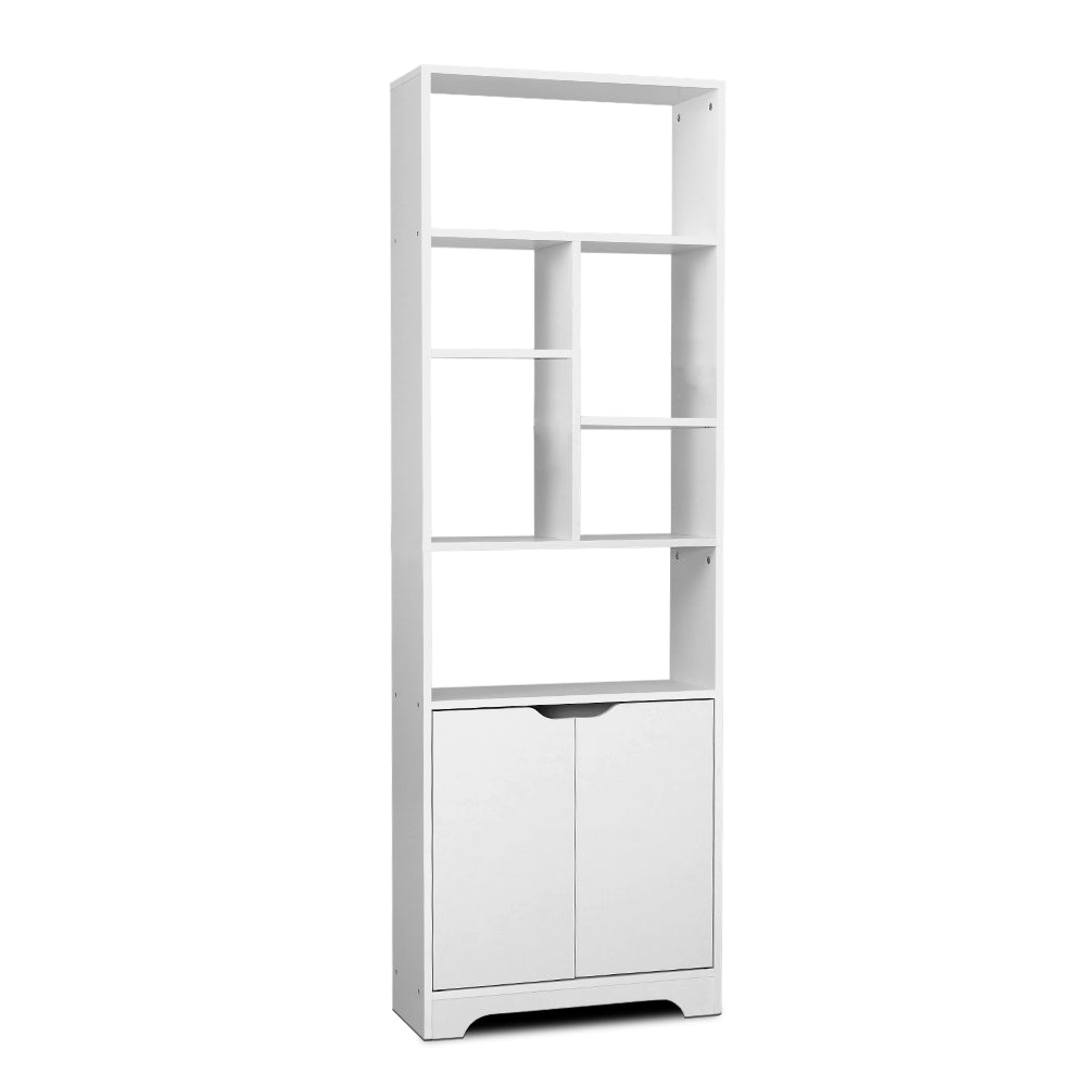 Artiss Bookshelf with Cabinet - GINA White 3