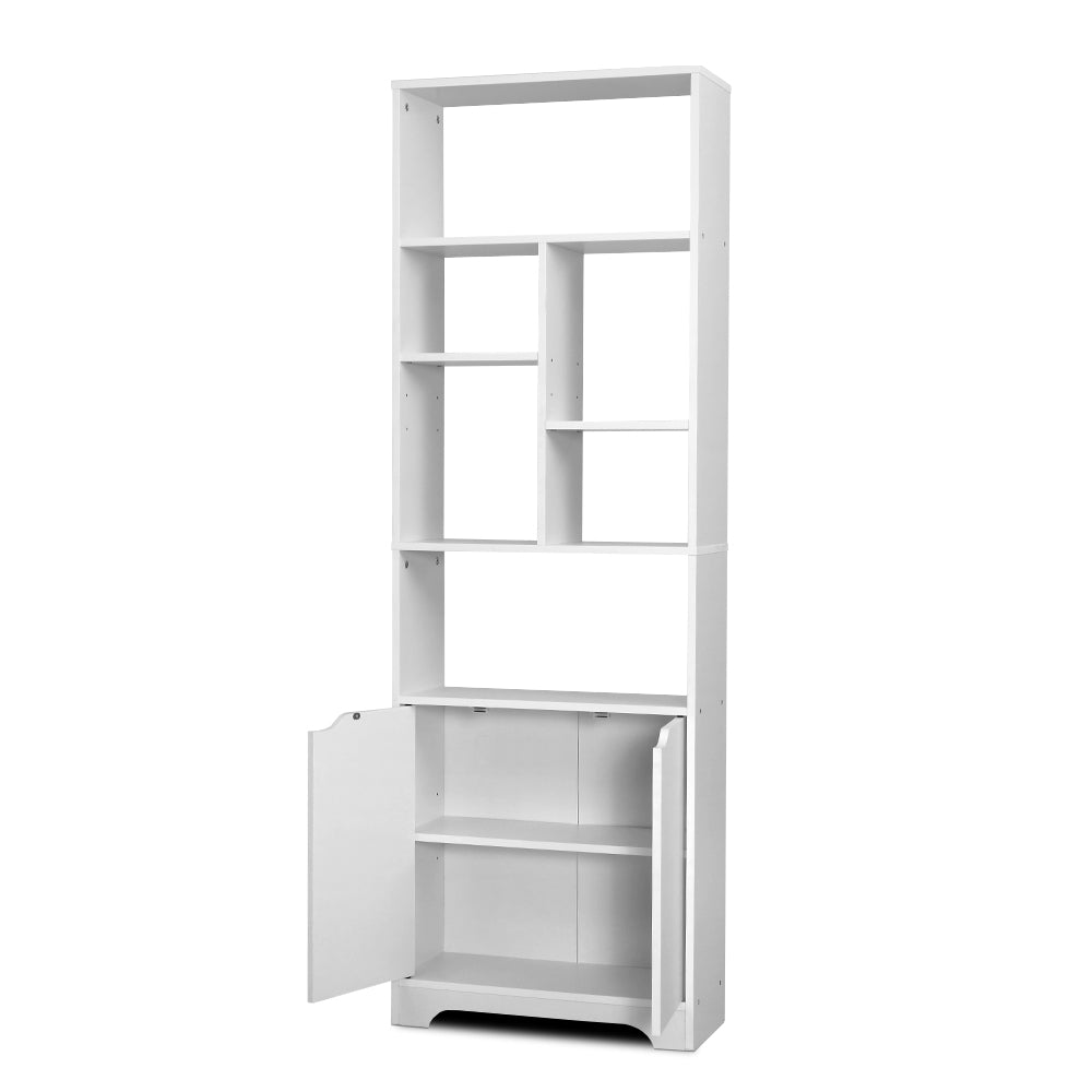 Artiss Bookshelf with Cabinet - GINA White 5
